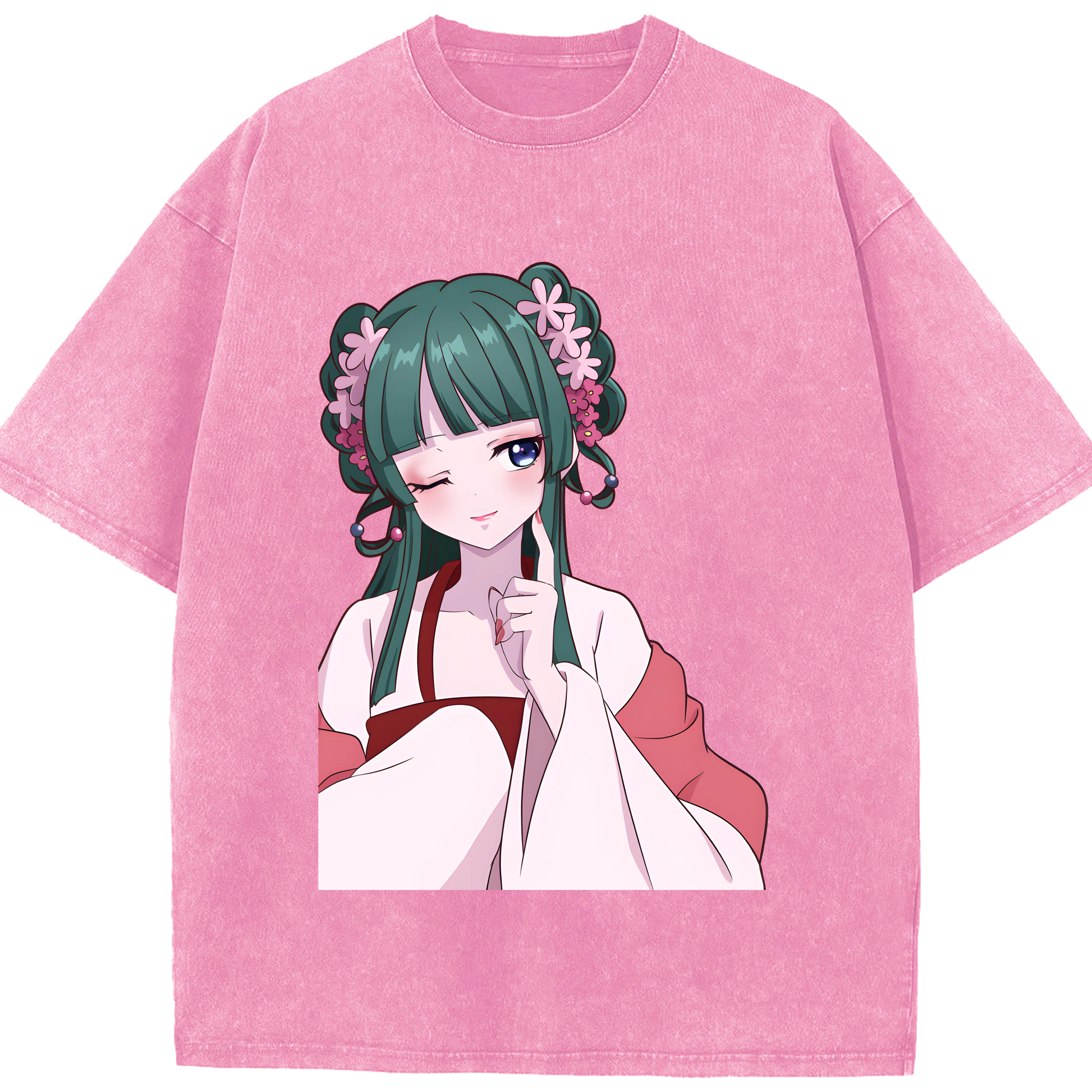 （画像用） 薬屋のひとりごと The Apothecary Diaries 綿100% ヴィンテージ風 半袖Tシャツ（フロントプリント）